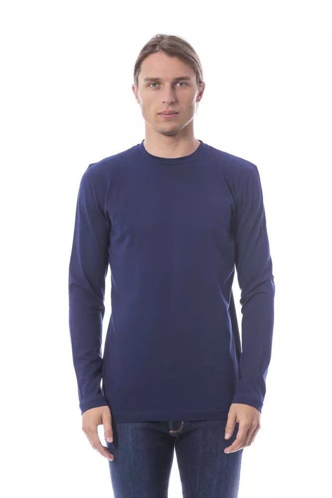 Maglietta da uomo in cotone blu