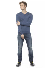 Billionaire Italian Couture Blue Cashmere Sweater