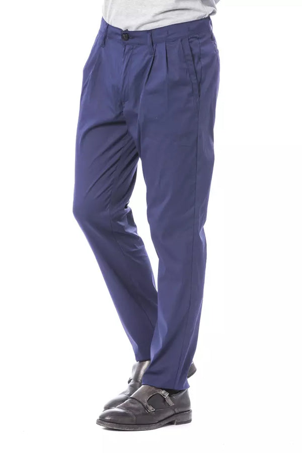 Pantalone da uomo in cotone blu