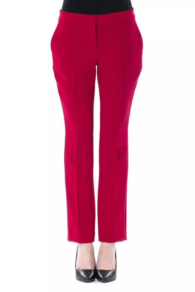 "Pantalone donna in poliestere fucsia"