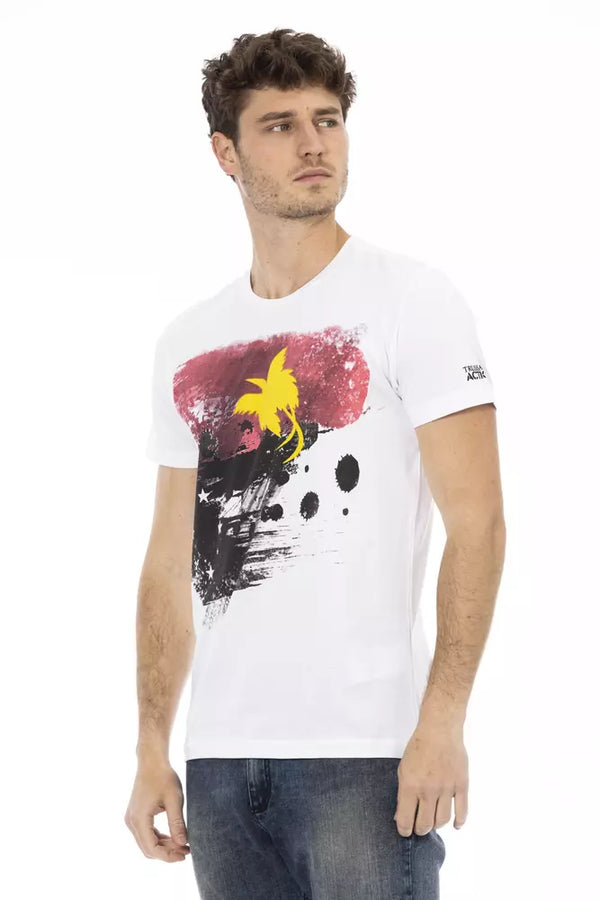 White Cotton Men's T-Shirt