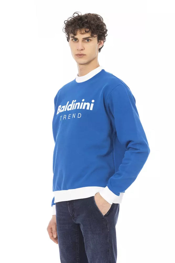 Maglione da uomo in cotone blu