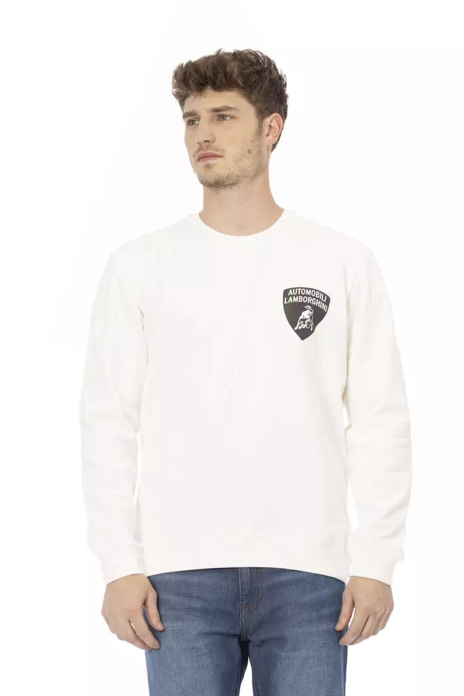 Maglione da uomo in cotone bianco