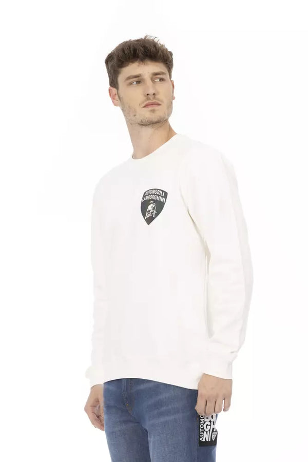 Maglione da uomo in cotone bianco