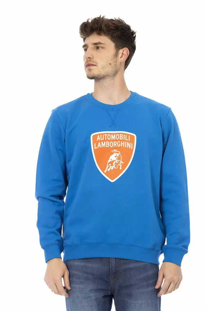 Maglione da uomo in cotone blu