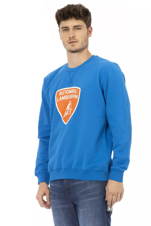 Maglione da uomo in cotone blu