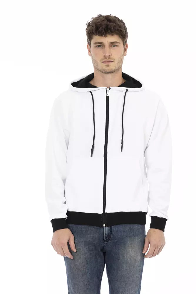 Maglione da uomo in cotone bianco