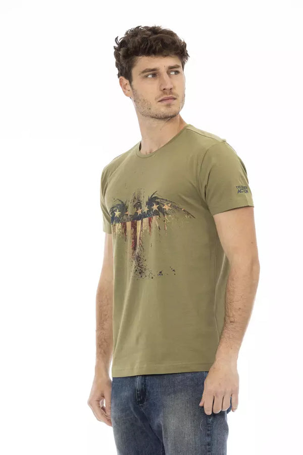 Green Cotton Men's T-Shirt