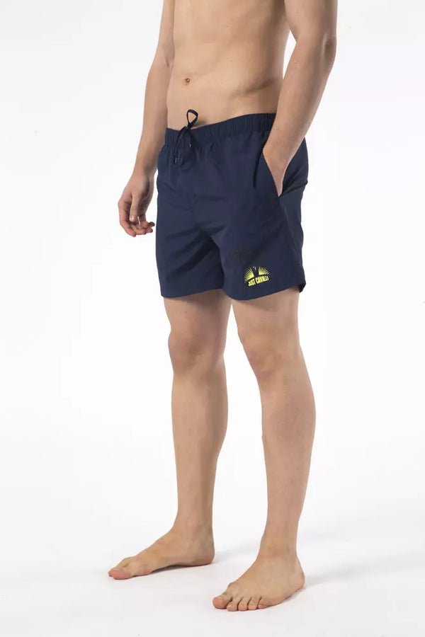 Blue Nylon Men Swim Shorts