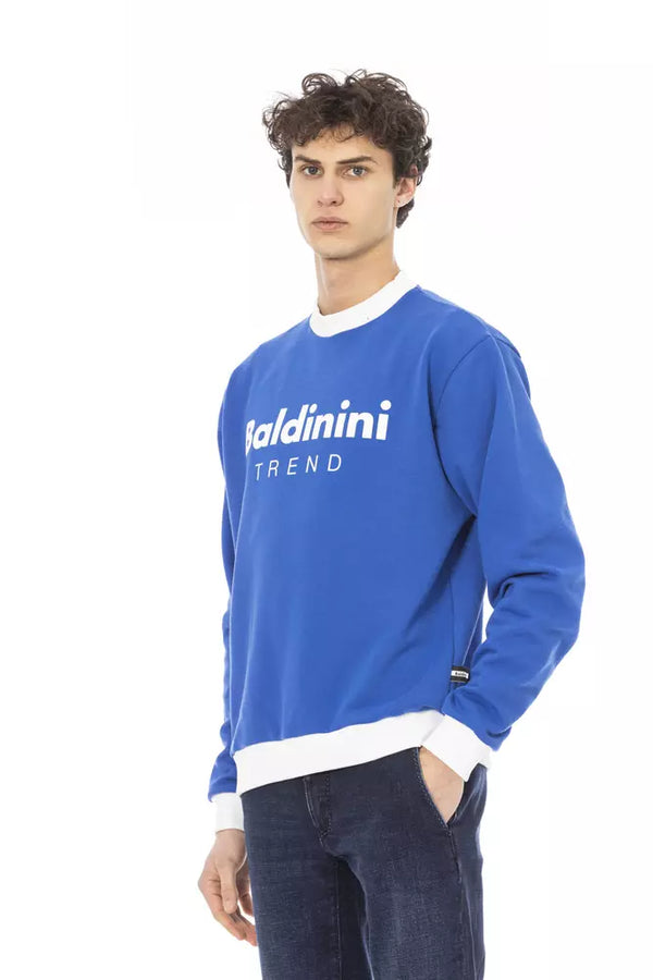 Maglione da uomo in cotone blu