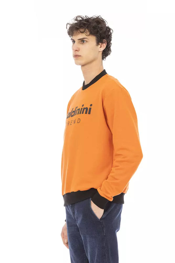 Orange Cotton Men's Sweater