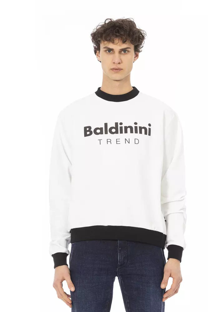 Maglione da uomo in cotone bianco