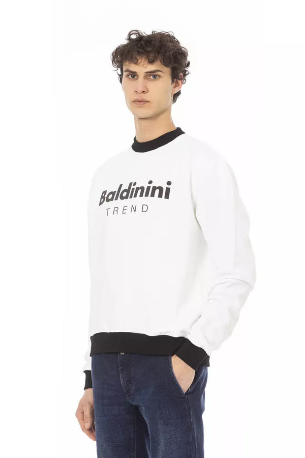 Maglione da uomo in cotone bianco