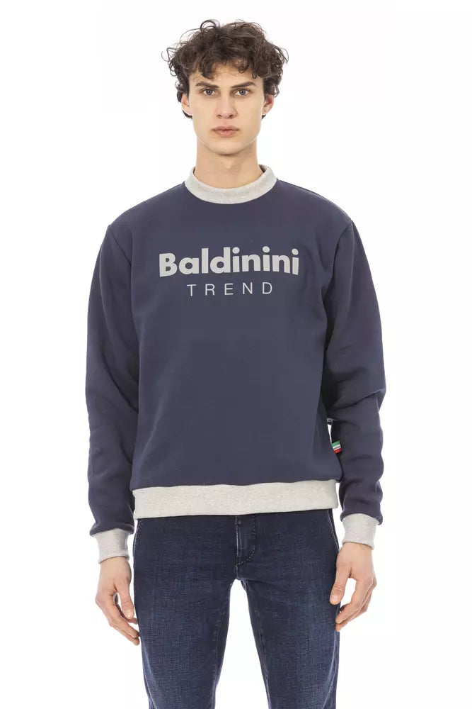 Maglione da uomo in cotone blu