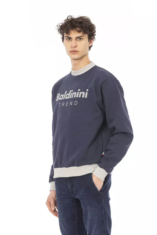 Maglione da uomo in cotone blu