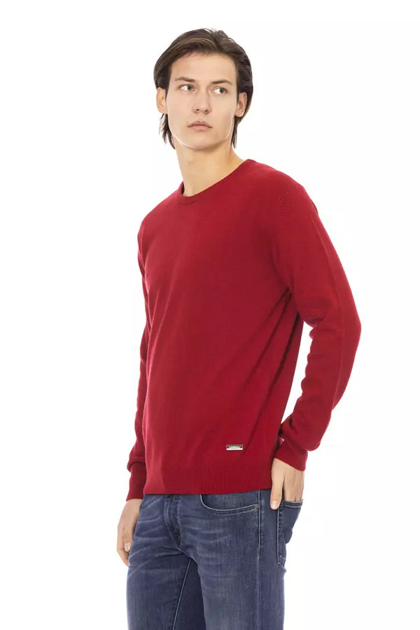 Maglione da uomo in lana rossa