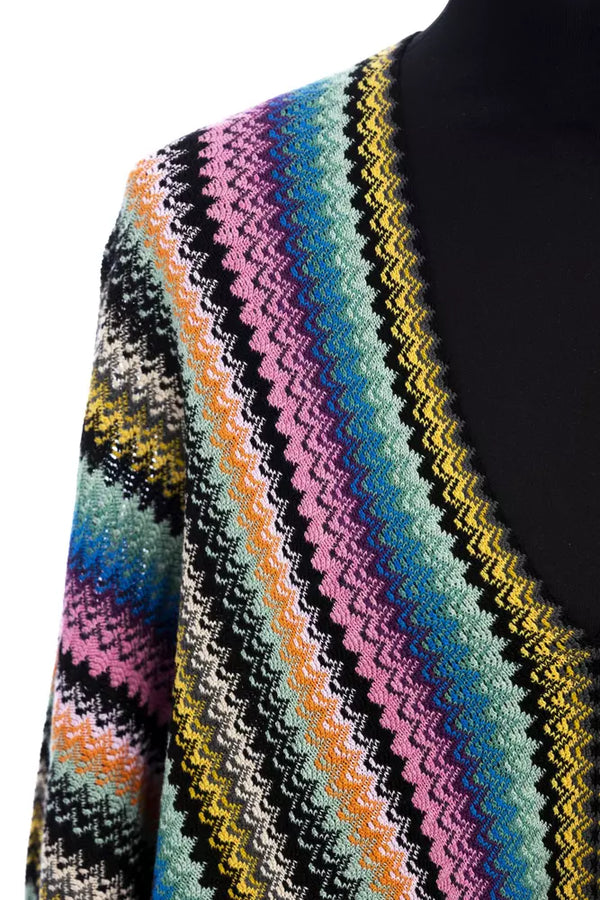 Poncho donna in lana multicolore