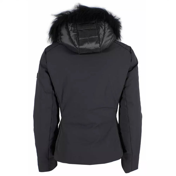 Elegant High-Collar Hooded Women's Jacket