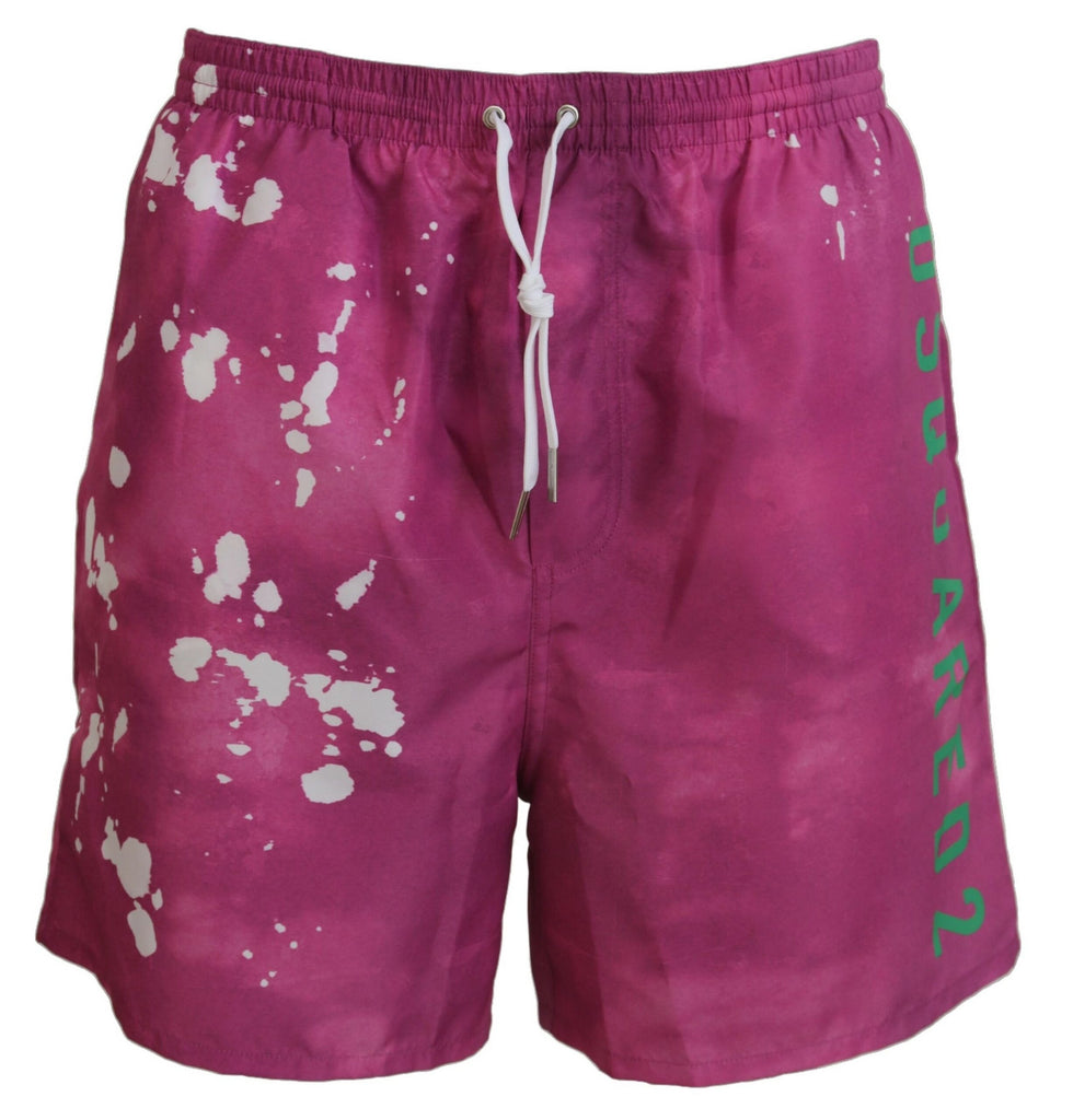 Pink Tie Dye Swim Shorts Boxer