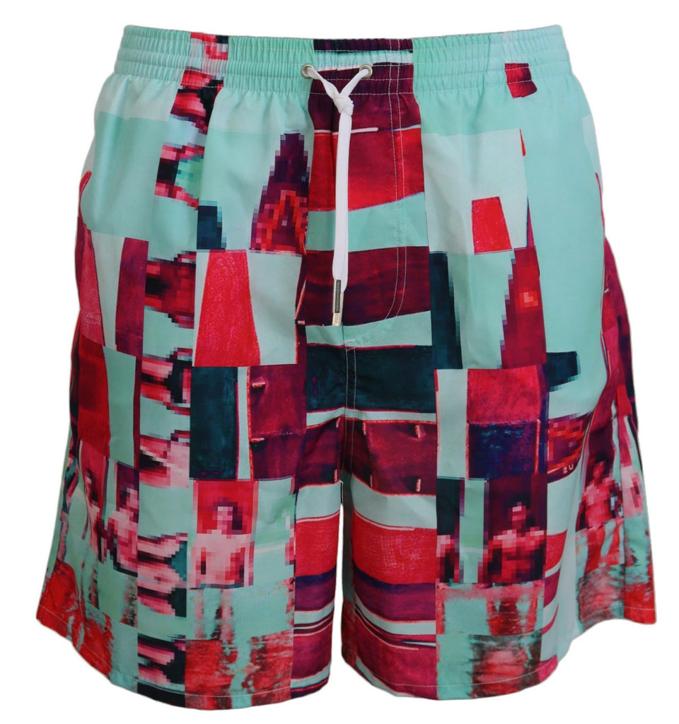 Multicolor Printed Swim Shorts Boxer