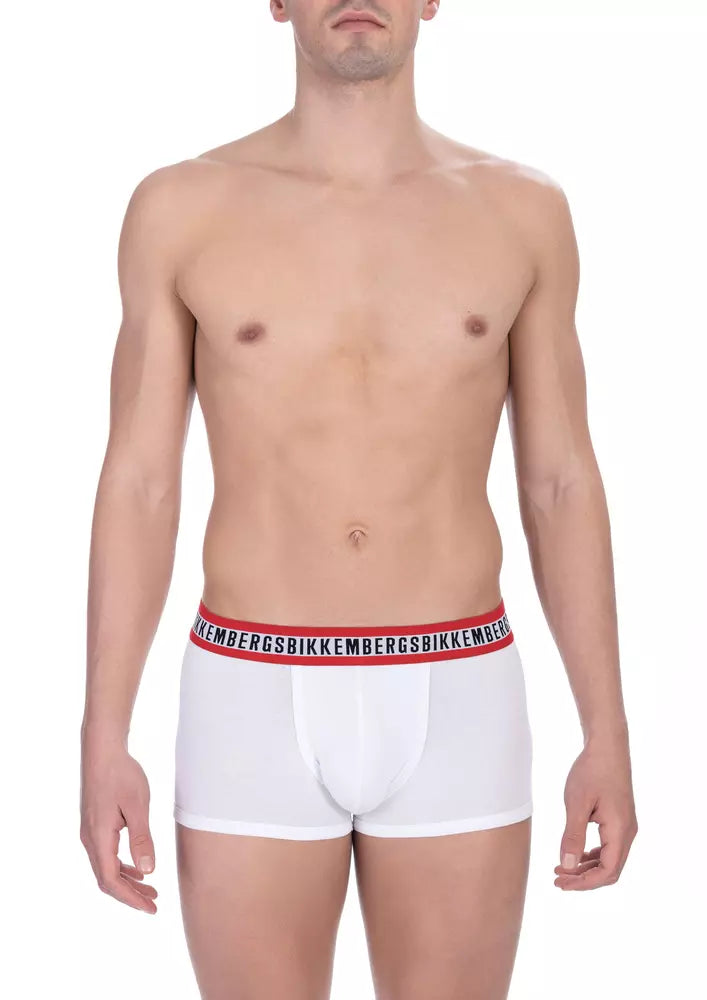 White Cotton Men's Trunk Pack