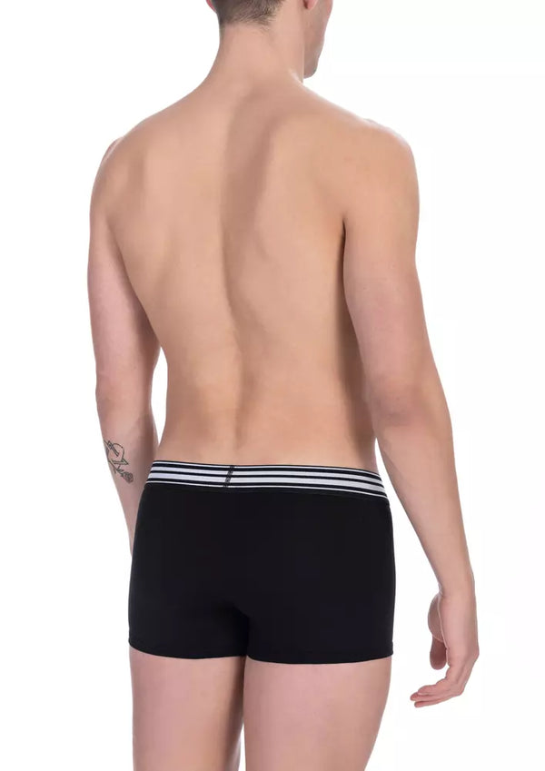 Black Cotton Men Underwear Trunk Pack