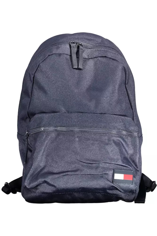 Sleek Urban Blue Backpack with Logo Detail