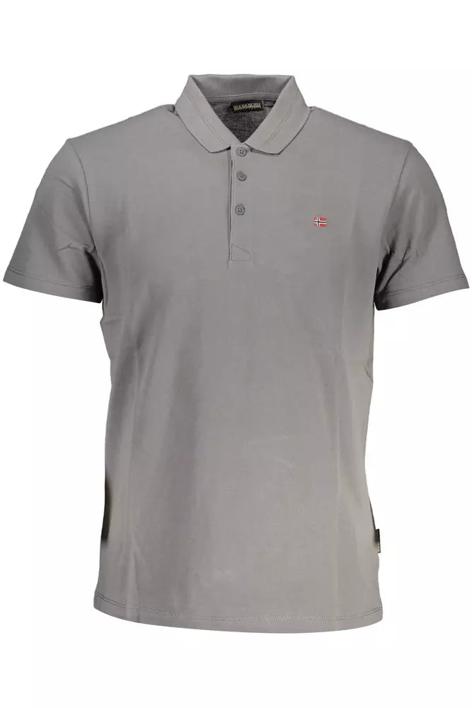 Polo uomo in cotone grigio