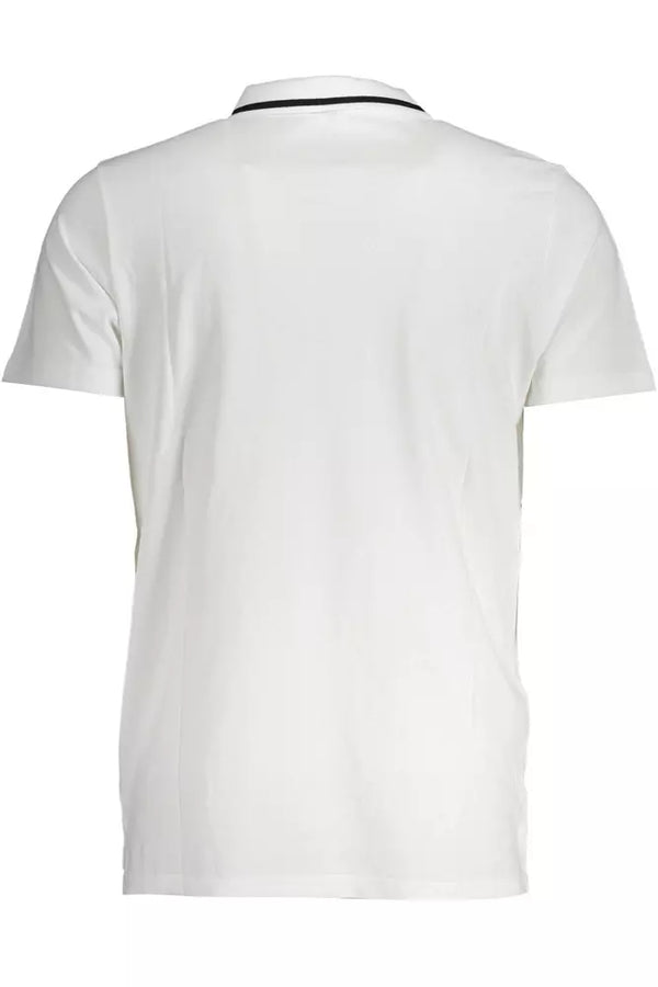 Elegant White Short-Sleeved Polo Shirt