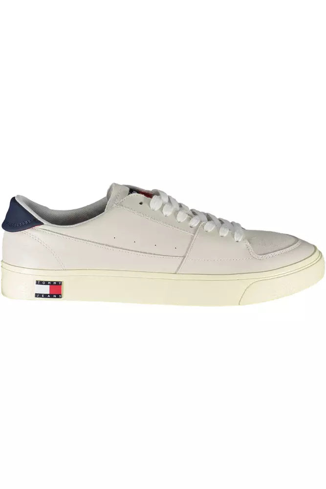 Sneaker uomo in pelle bianca