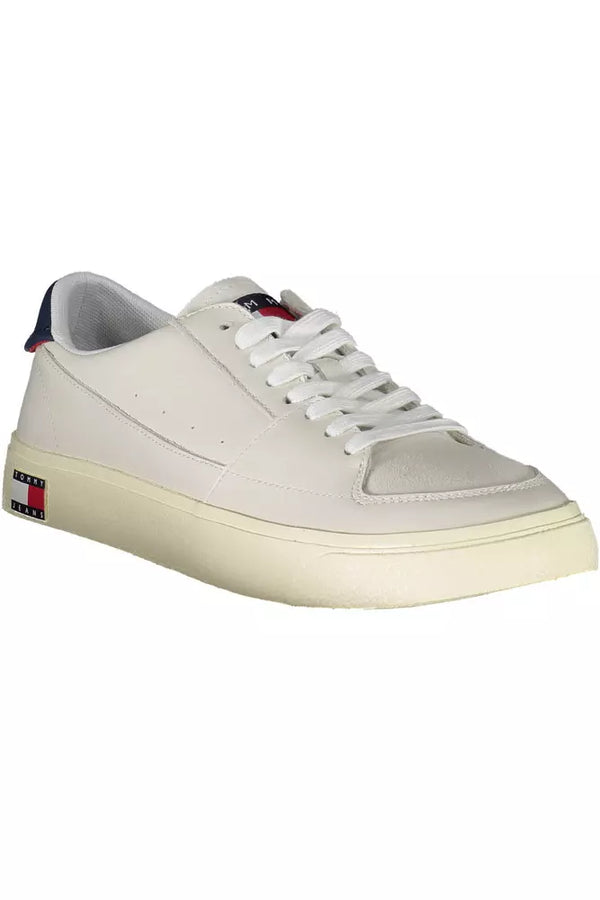 Sneaker uomo in pelle bianca