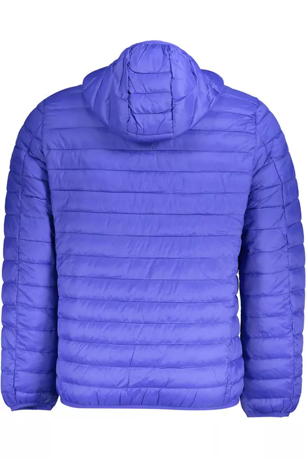 Blue Polyamide Men Jacket