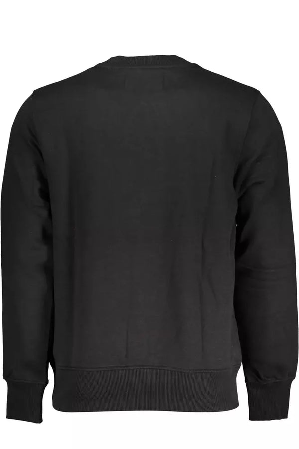 Black Cotton Men Sweater