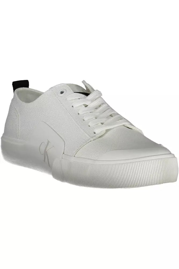 Sneaker uomo in cotone bianco