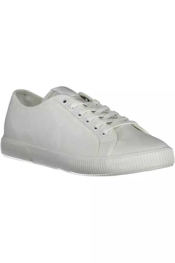 Sneaker uomo in cotone bianco