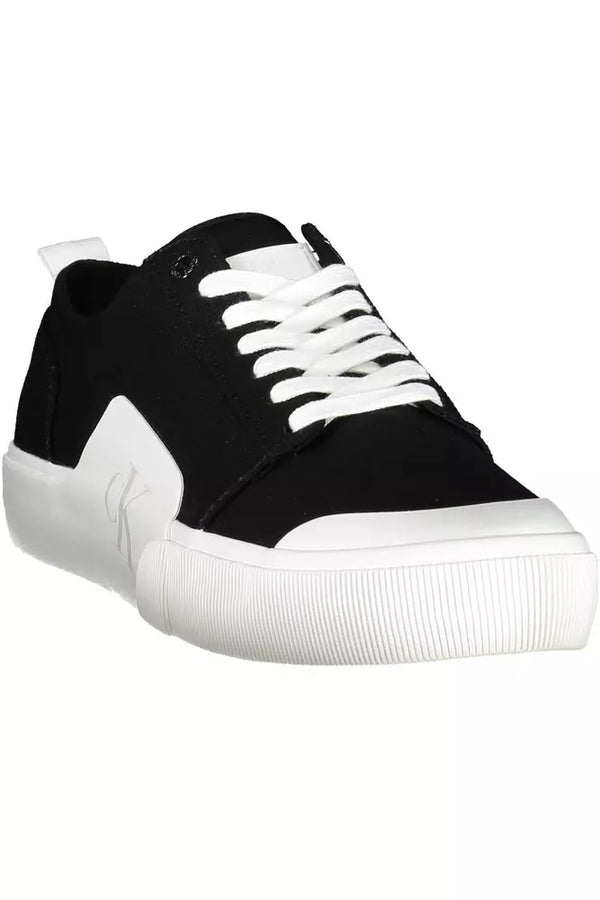 Sneaker uomo in cotone nero