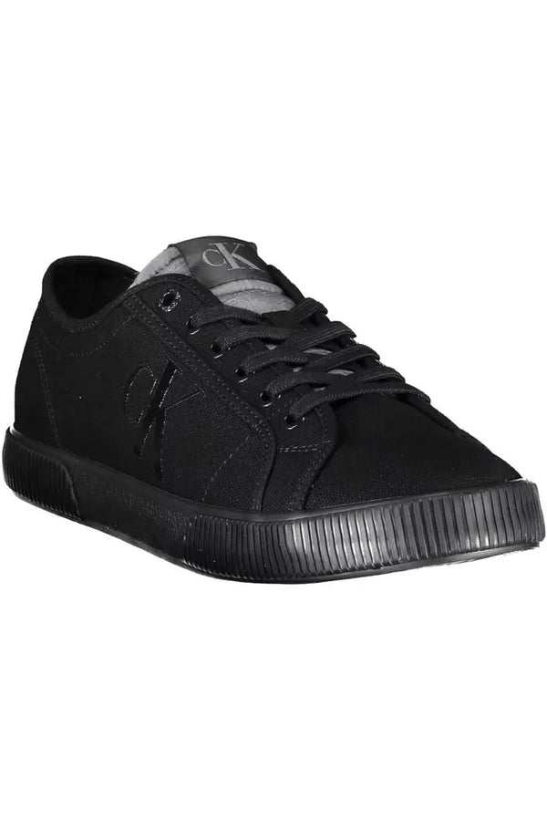 Sneaker uomo in cotone nero