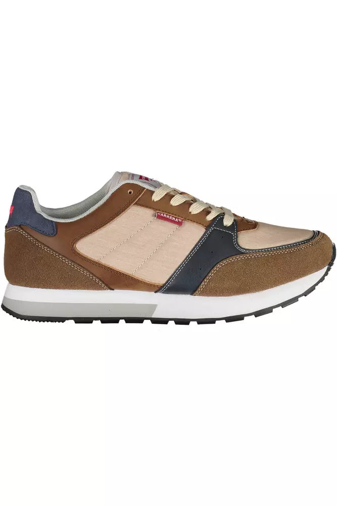 Sneaker uomo in pelle marrone ECO