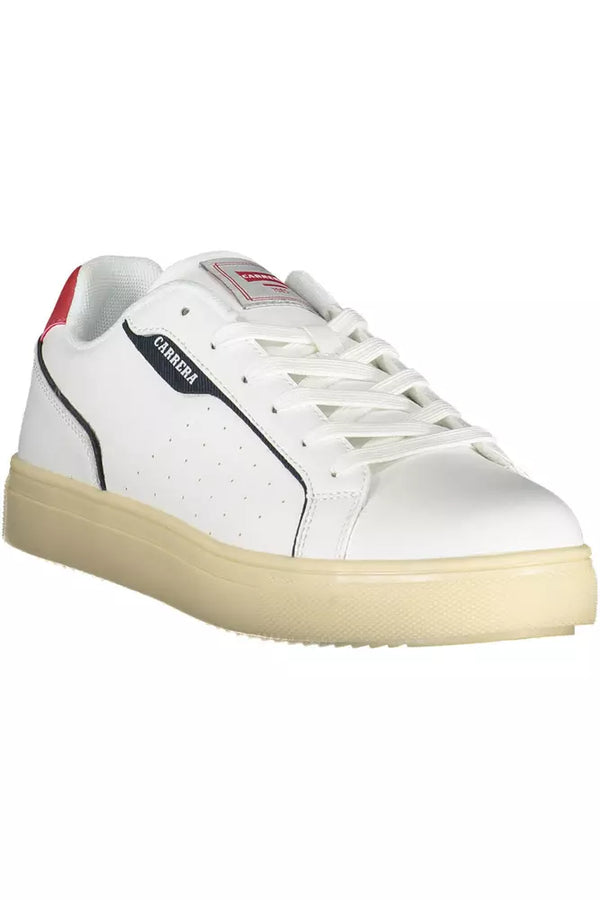 White Polyethylene Men Sneaker