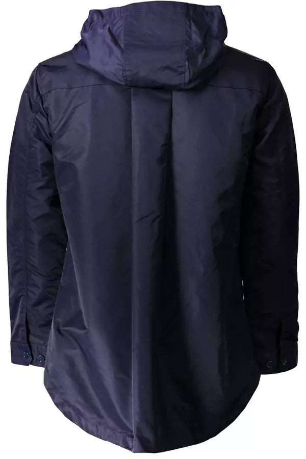 Blue Nylon Men Jacket