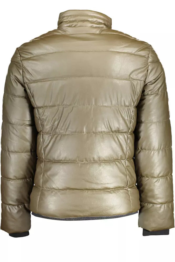 Green Polyester Men Jacket