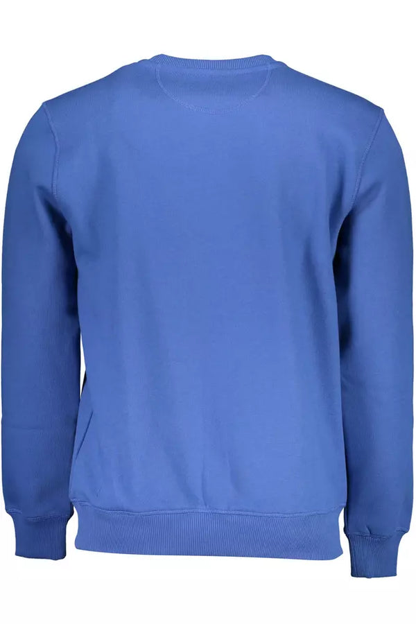 Blue Cotton Men Sweater