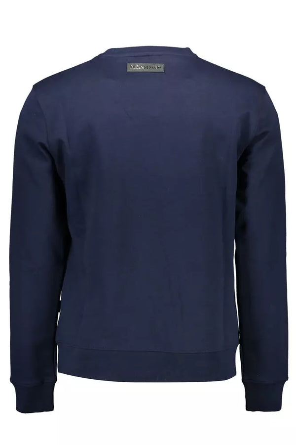 Maglione da uomo in cotone blu