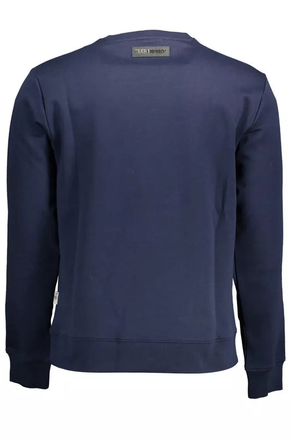 Maglione da uomo in cotone blu