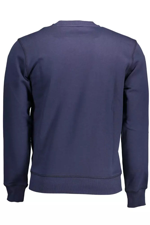 Maglione da uomo in cotone blu