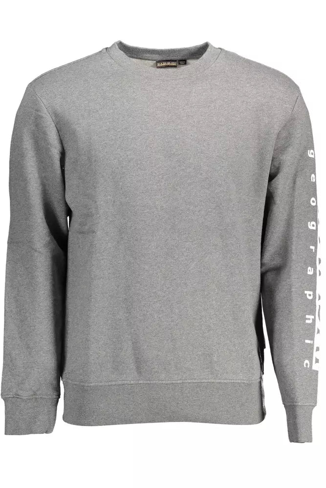 Gray Cotton Men Sweater