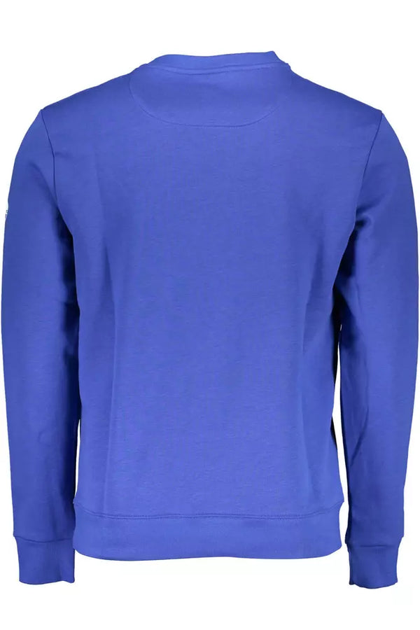 Blue Cotton Men Sweater