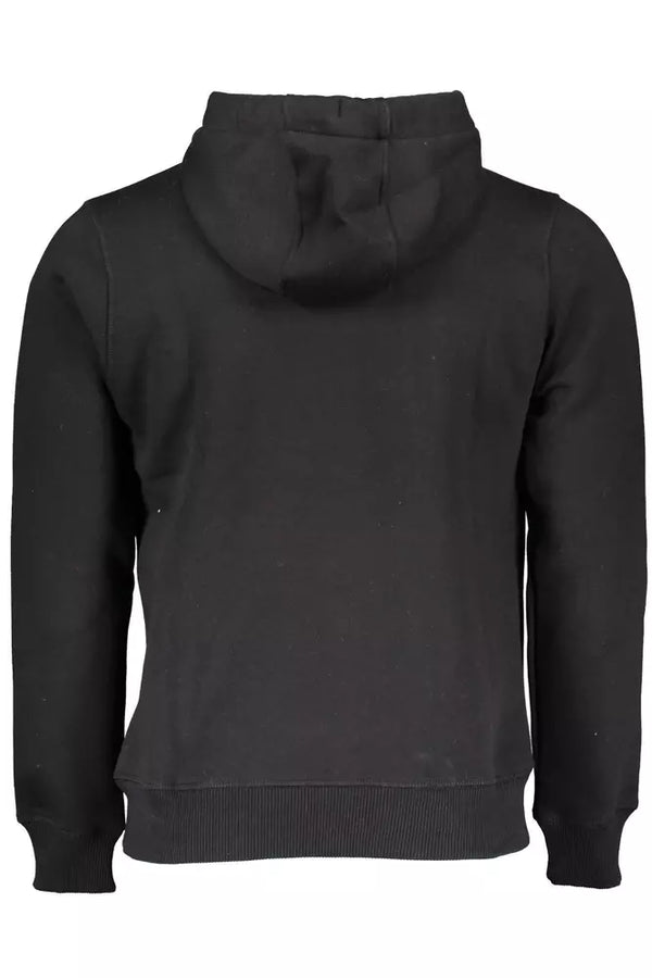 Black Cotton Men Sweatshirt