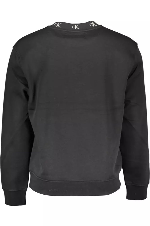 Black Cotton Men Sweater