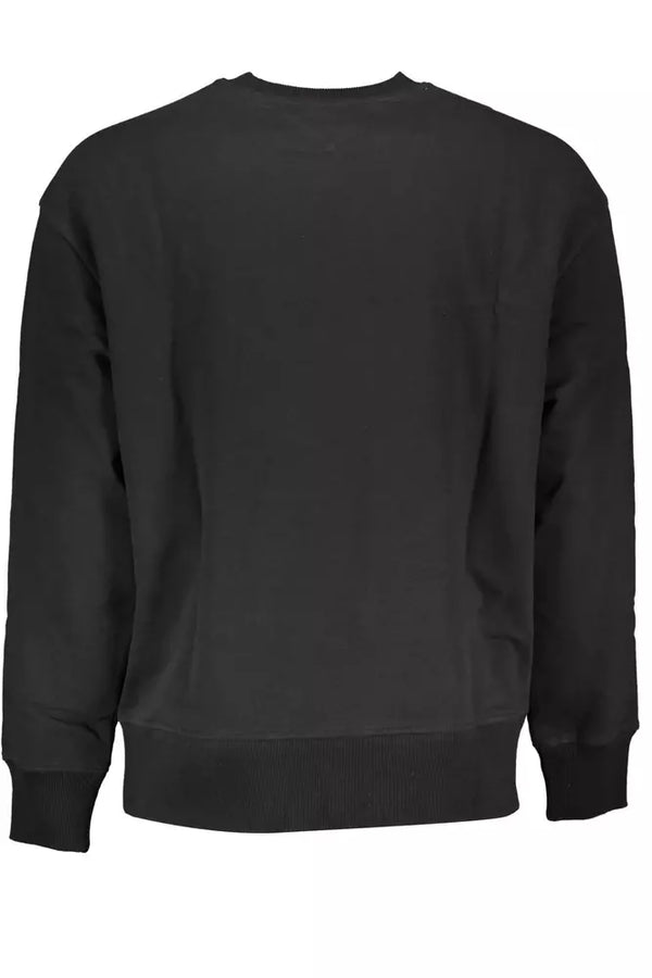 Black Cotton Men Sweater